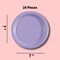 24 Count Lavender Party Plates 7 Inch Round Paper Tableware for Snacks and Celebrations